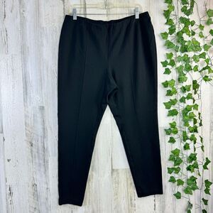 J. Jill L Black Ponte Pull-On Stretch Ankle Leggings Pants